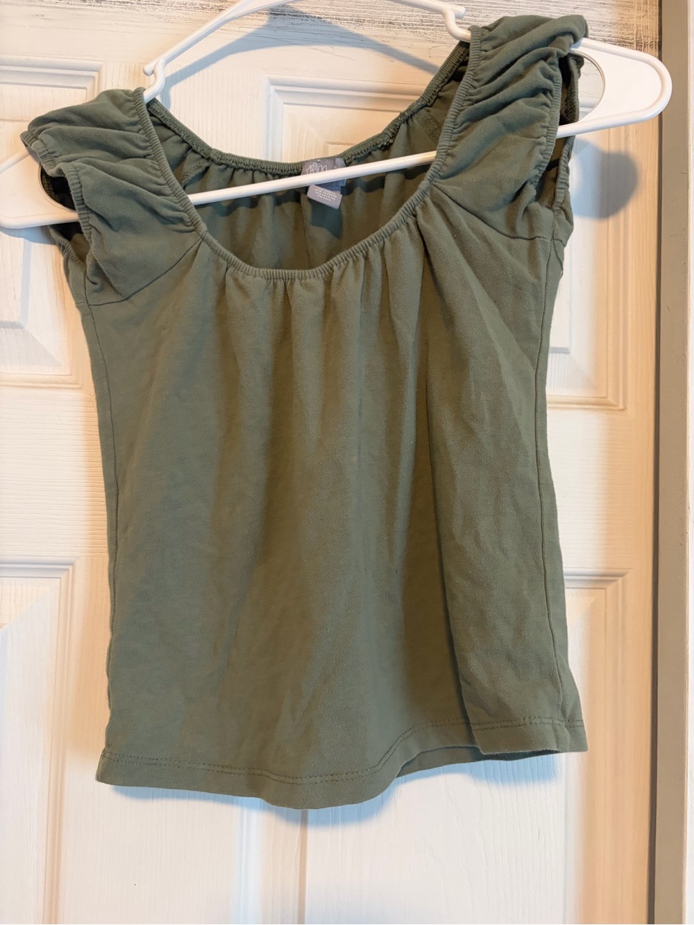 Tilly's Olive Green Ruffle Strap Tank